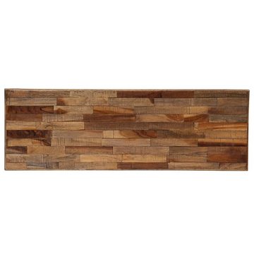 furnicato Beistelltisch Konsolentisch Recyceltes Massivholz Teak 90 x 30 x 76 cm