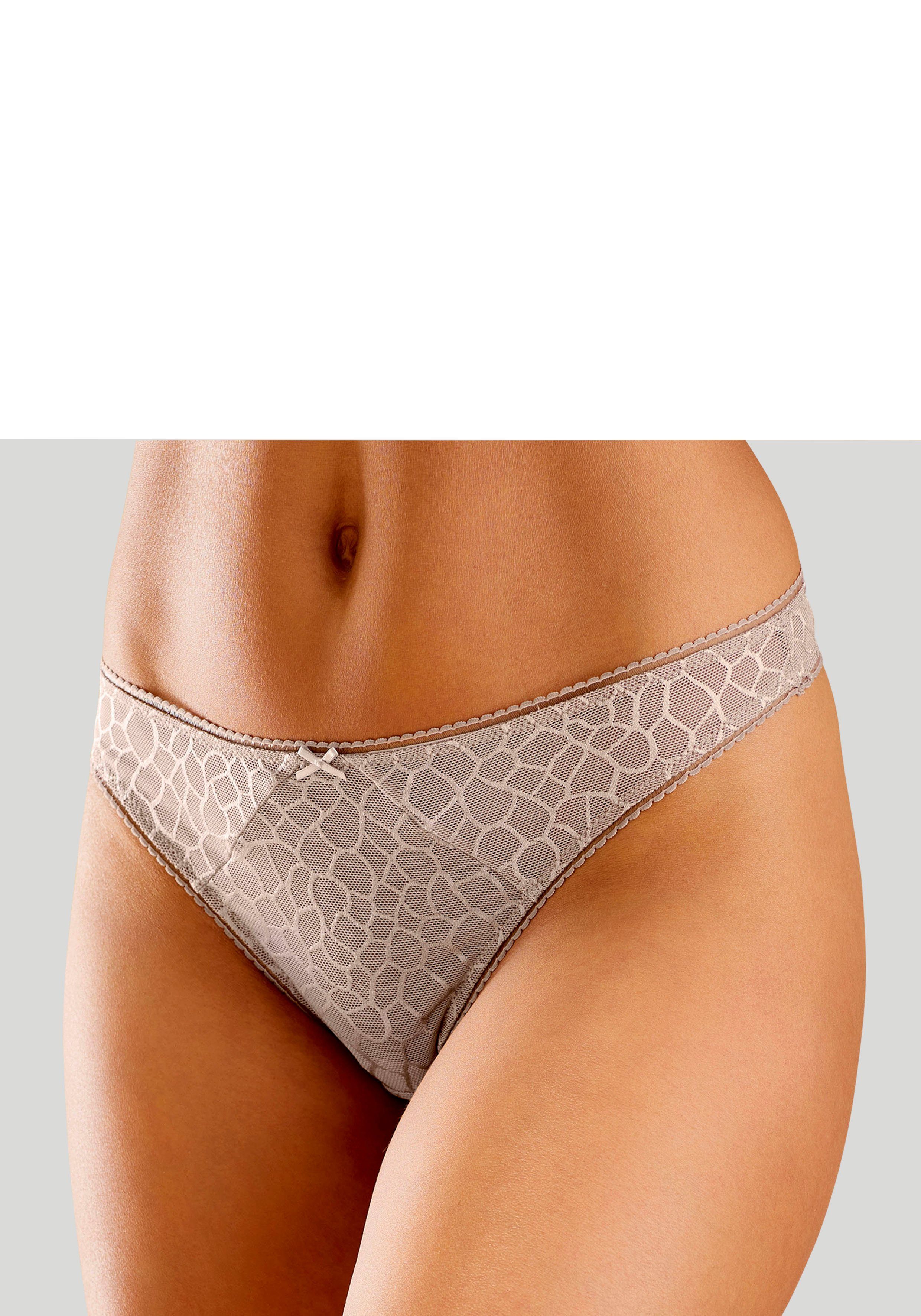 LASCANA String Chiara in graphischem Netz-Muster