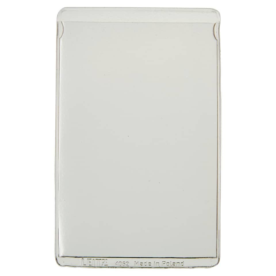 LEITZ Etui 25x Leitz 40620000 Ausweishülle für Kreditkarten PVC genarbt farblos