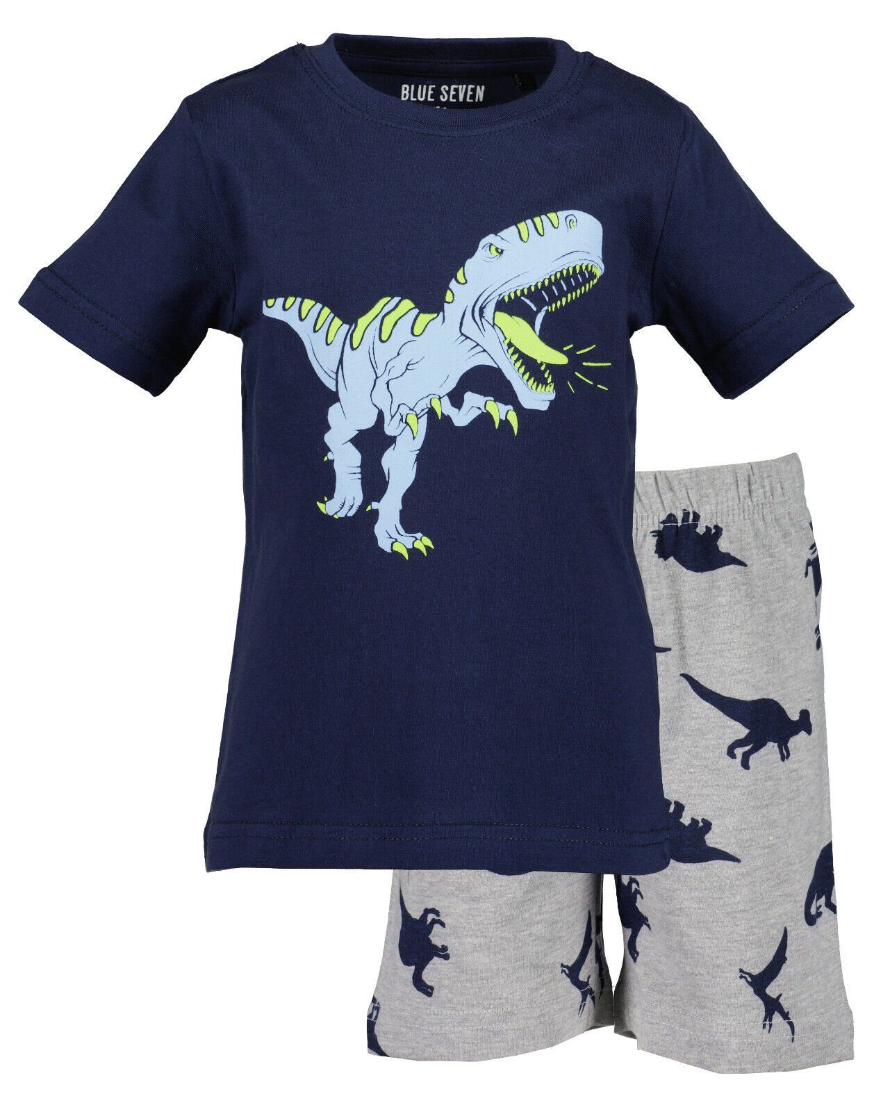 Blue Seven Schlafanzug Blue Seven® Jungen Pyjama Schlafanzug Dinos