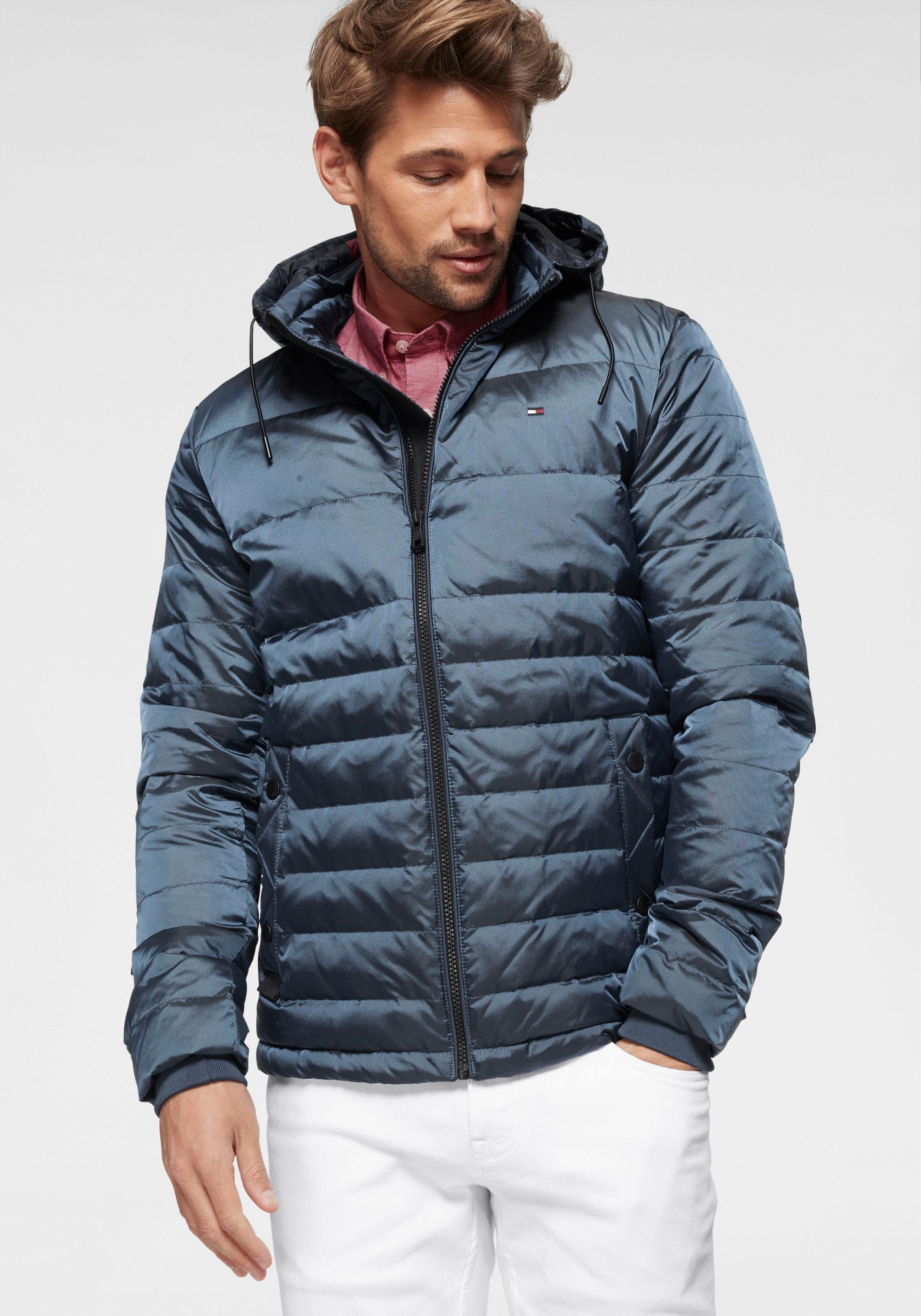 hilfiger two tone hooded bomber