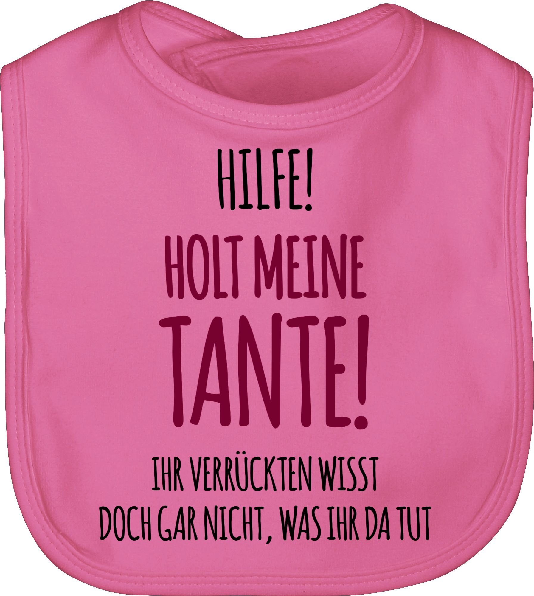 Shirtracer Lätzchen »Hilfe Holt Meine Tante Statement Sprüche Baby