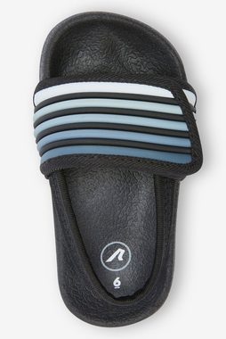 Next Gestreifte Slider-Sandale mit Klettverschluss Pantolette (1-tlg)