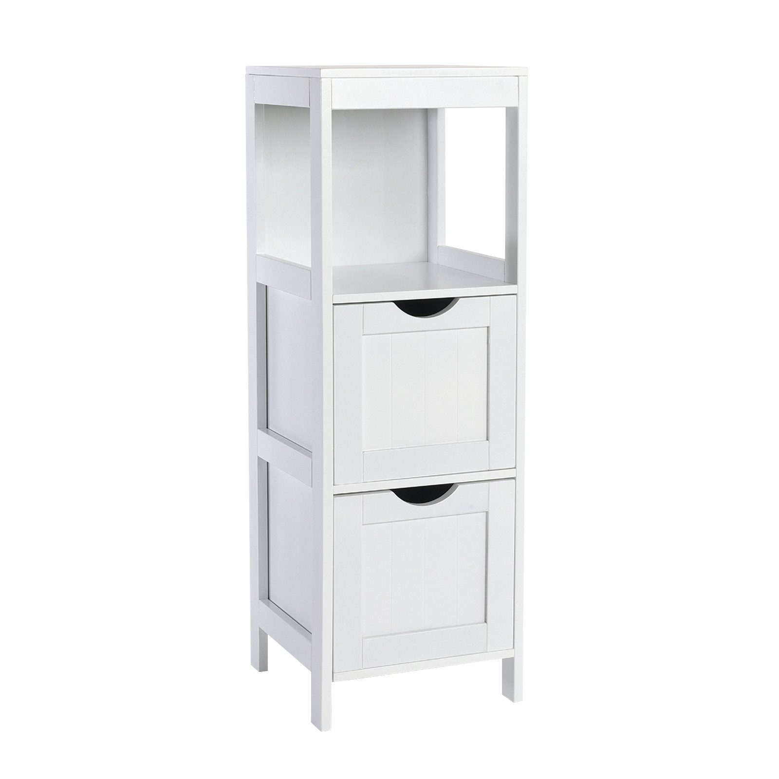 SVITA Badregal LINTU, Holz, 2 Schubladen, modern, Weiß günstig online kaufen