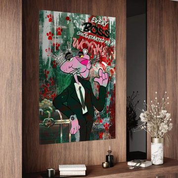 Art100 Leinwandbild Pink Panther Boss Pop Art Leinwandbild Kunst