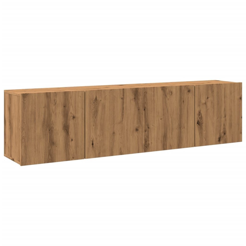 vidaXL Hängeschrank NA Sideboard Wandschränke 2 Stk Artisan-Eiche 80x30x41 cm Hängeschrank