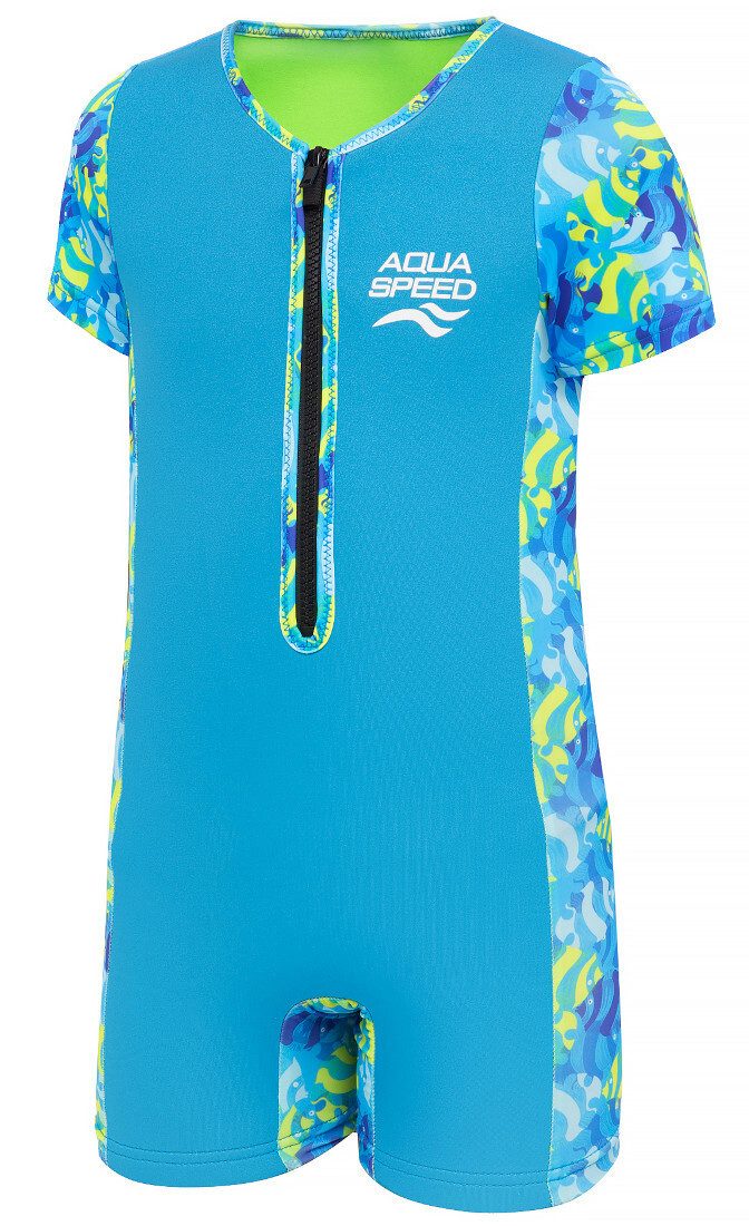 Aqua Speed Badeanzug Neopren Einteiler mit 30x30 Mikrofasertuch Jungen und Mädchen