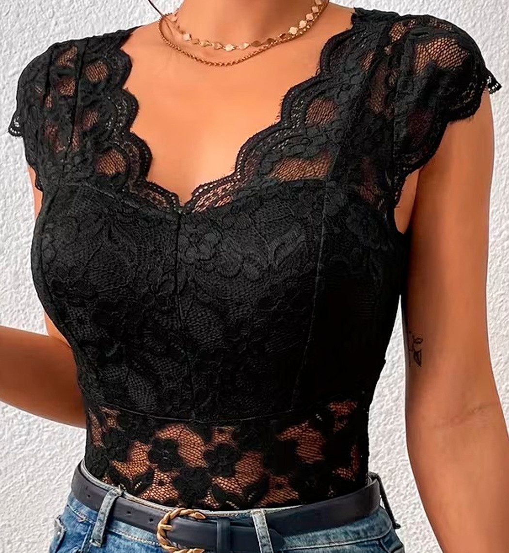 Conray Spitzentop Conray Top mit Spitze V-Ausschnitt / 2002