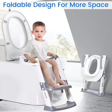 Novzep Toilettentrainer Töpfchen Toilettensitz Baby mit Treppe,Kinder WC Sitz Toilette