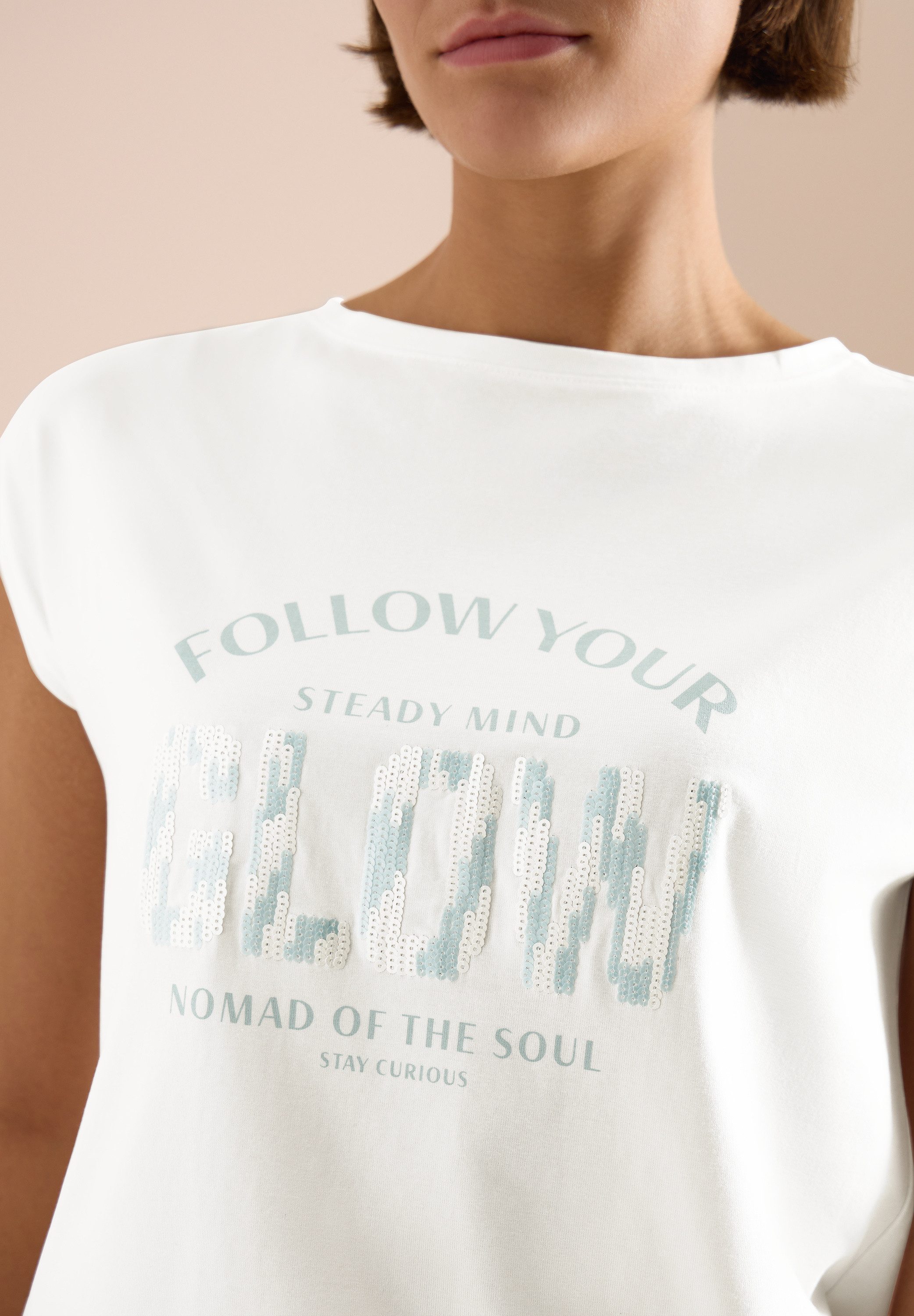 CECIL Kurzarmshirt Sommershirt mit Knotendetail – Bild 3 von 5