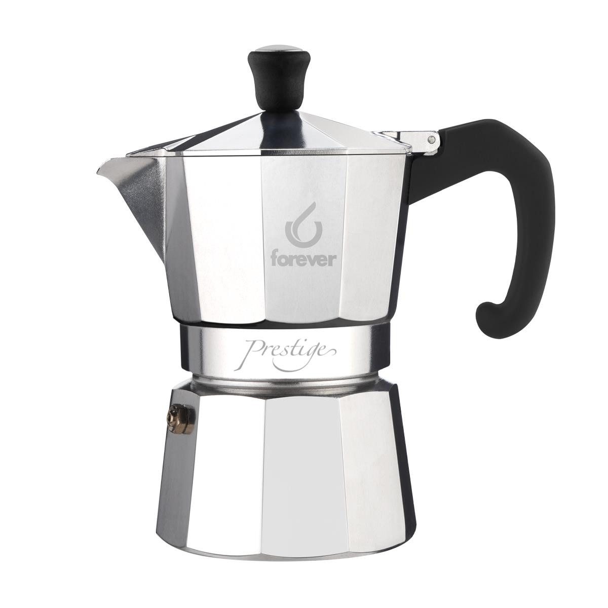 Forever Ersatzscherkopf Forever Espressokocher Miss Moka Prestige Induktion 3 Tassen Aluminium
