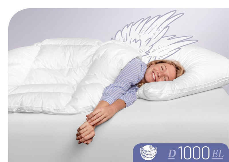 Daunenbettdecke, »D1000«, Schlafstil, Füllung: 100% Eiderdaunen, Höchste Leichtigkeit