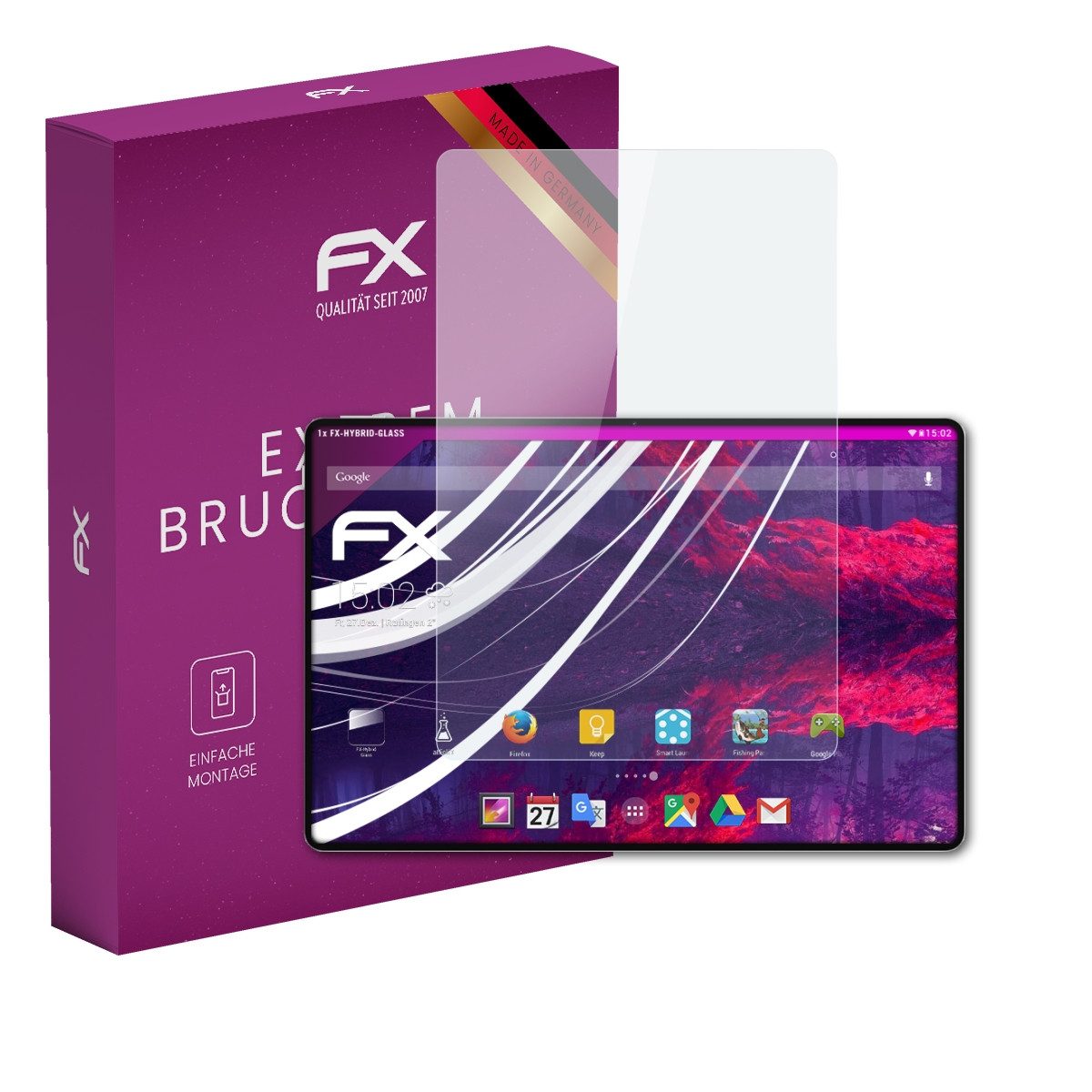 atFoliX Schutzfolie Panzerglasfolie für Honor MagicPad 2 12.3, Ultradünn und superhart