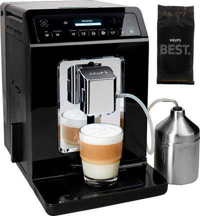 Krups Kaffeevollautomat Evidence EA8918, Doppel-Cappuccino-Funktion, 15 Getränkespezialitäten, inkl. 250 gr ESPRESSO KAFFEE - KRUPS BEST im Wert von 6,99 UVP
