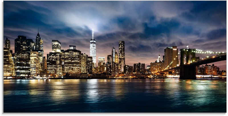 Artland Glasbild »Sonnenaufgang über Manhattan«, Amerika (1 St)