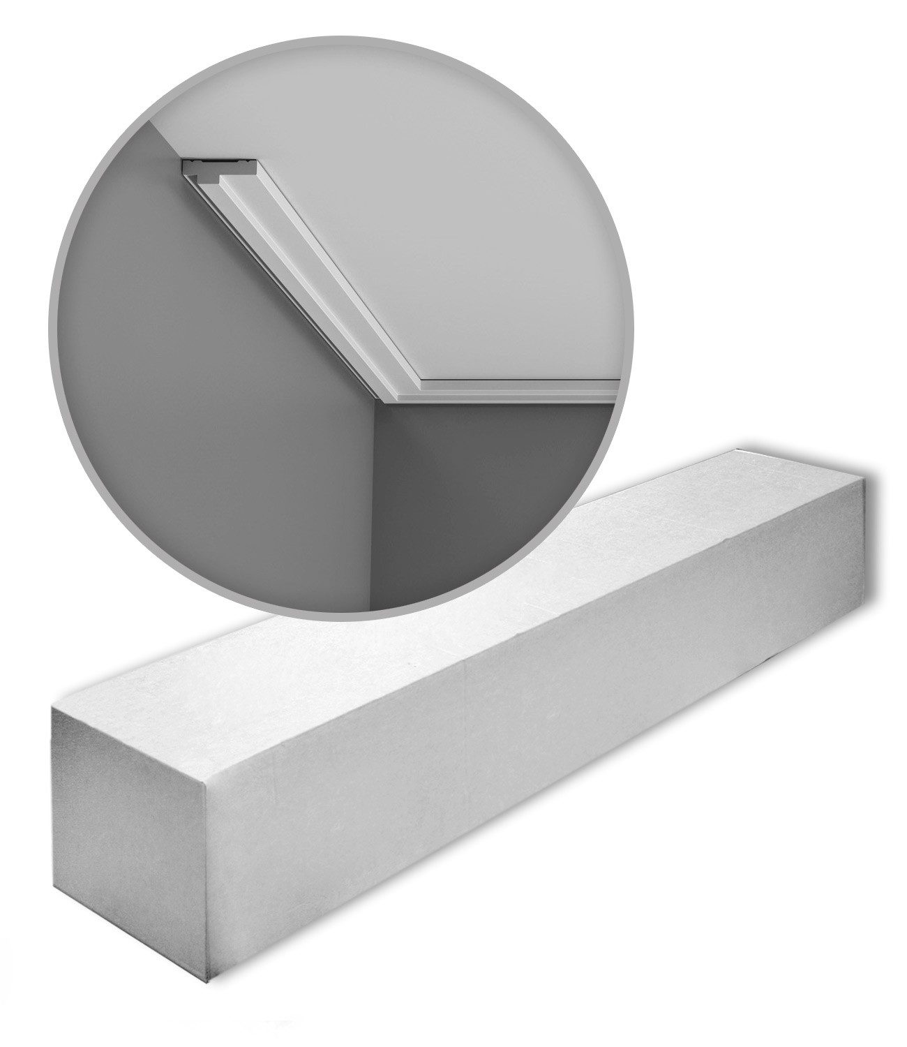 Orac Decor Deckenleiste CX160 Zierleisten 1 Karton SET mit 10 Stuckleisten 20 m, kleben, Duropolymer®, 10-St., 1 x Karton SET, 1 Karton SET mit 10 Leisten Eckleisten Stuckleisten 20 m