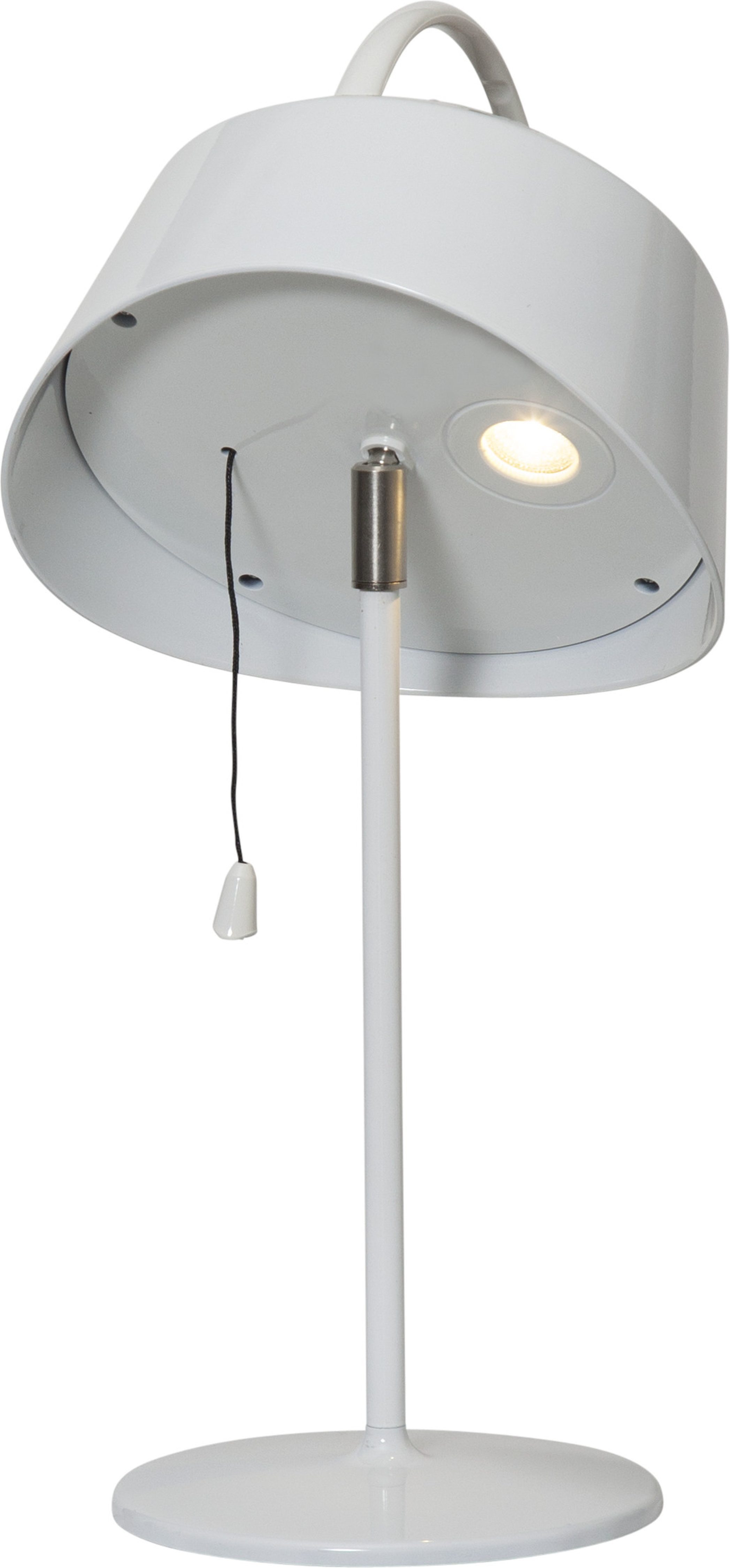 STAR TRADING LED Solarleuchte Solarlampe Cervia, Tageslichtsensor, LED fest integriert, Warmweiß, Solar-Tischlampe, Lampenschirm verstellbar, Dämmerungssensor