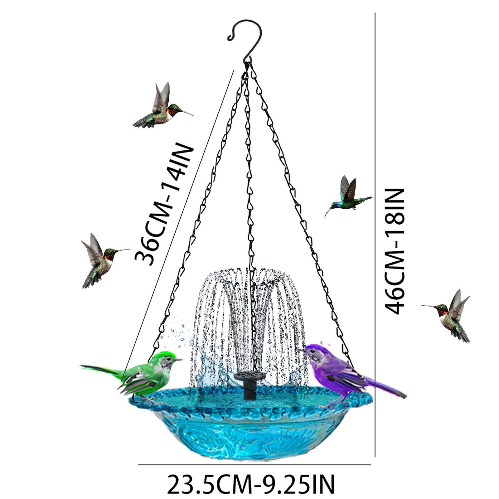 Coonoor Vogeltränke Solar-Vogeltränke mit Brunnen Solarbrunnen günstig online kaufen