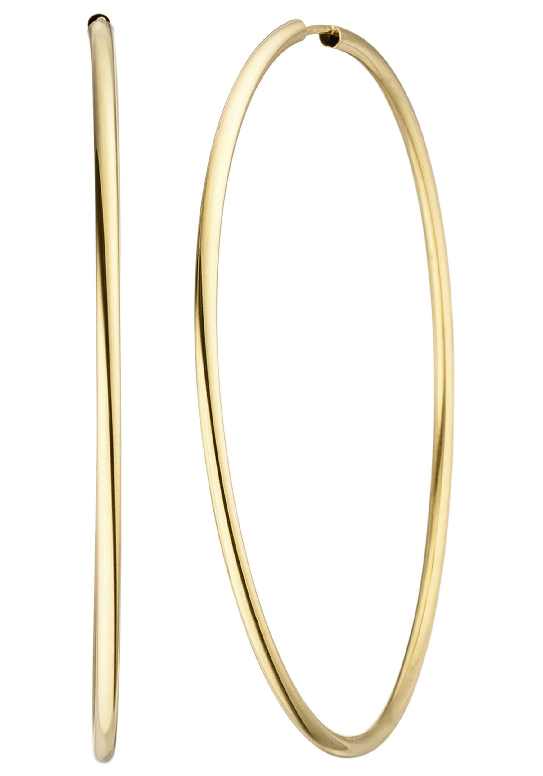 JOBO Paar Creolen, 585 Gold 57 mm
