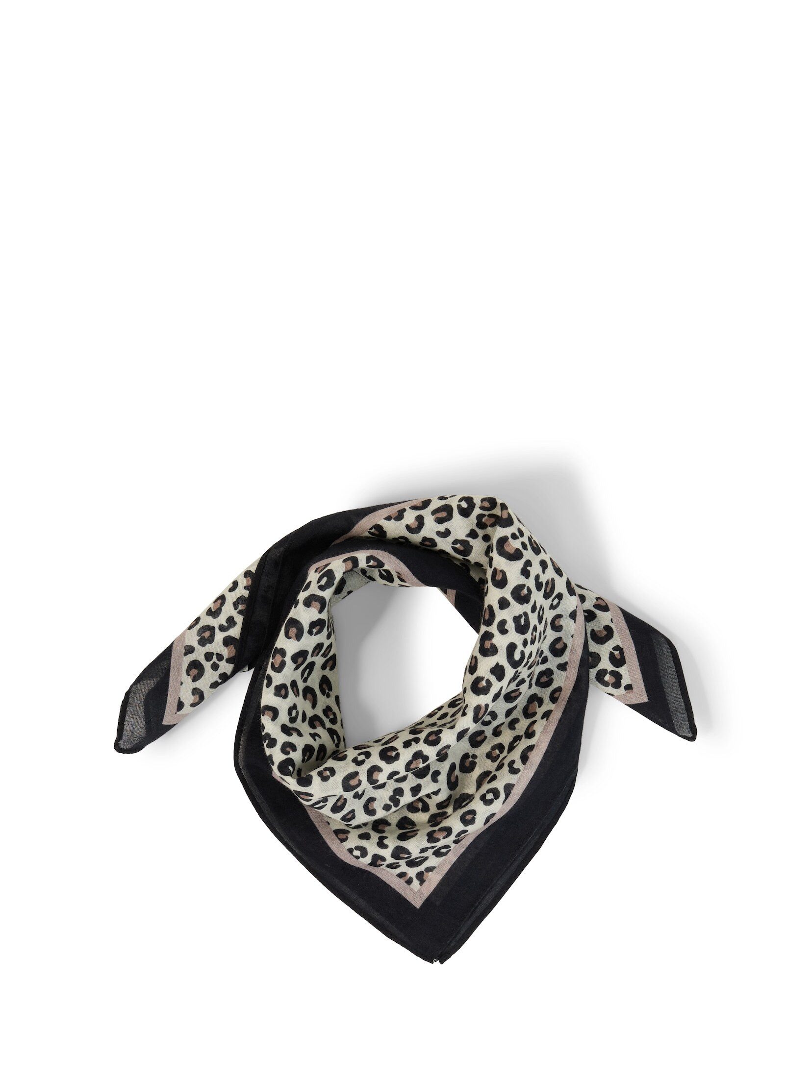 TOM TAILOR Denim Strickschal Accessoire, Bandana Halstuch mit Leo-Print