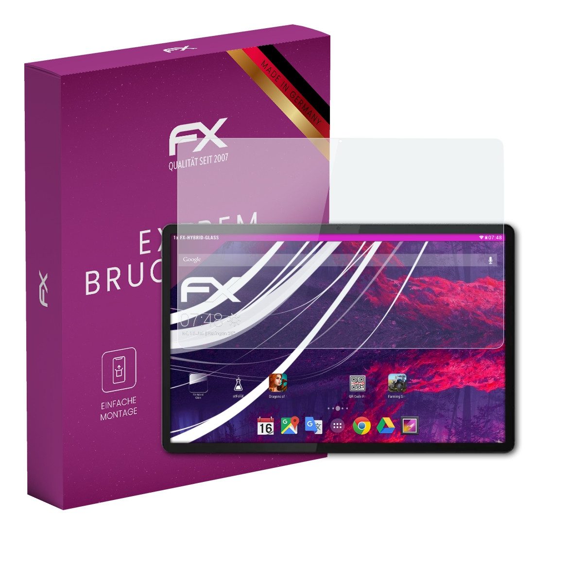 atFoliX Schutzfolie Panzerglasfolie für Lenovo Idea Tab Pro, Ultradünn und superhart