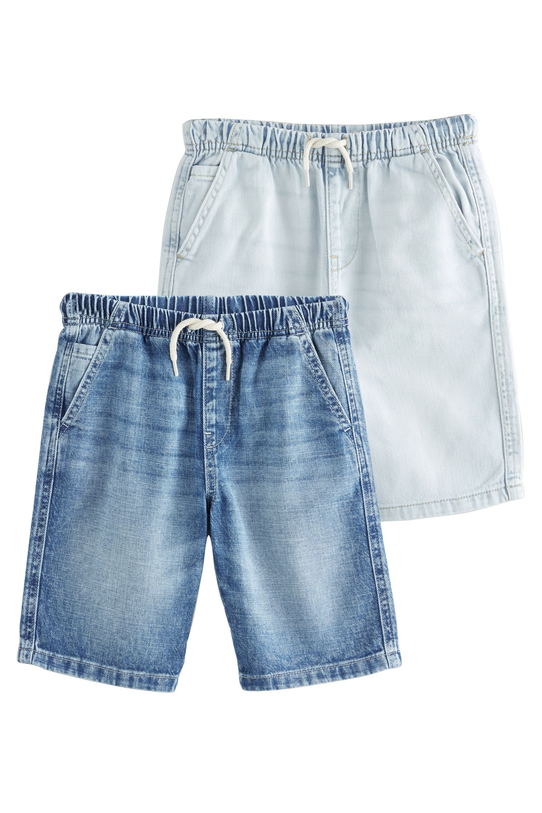Shorts Denim-Bermudashorts aus 100 % Baumwolle 2er-Pack