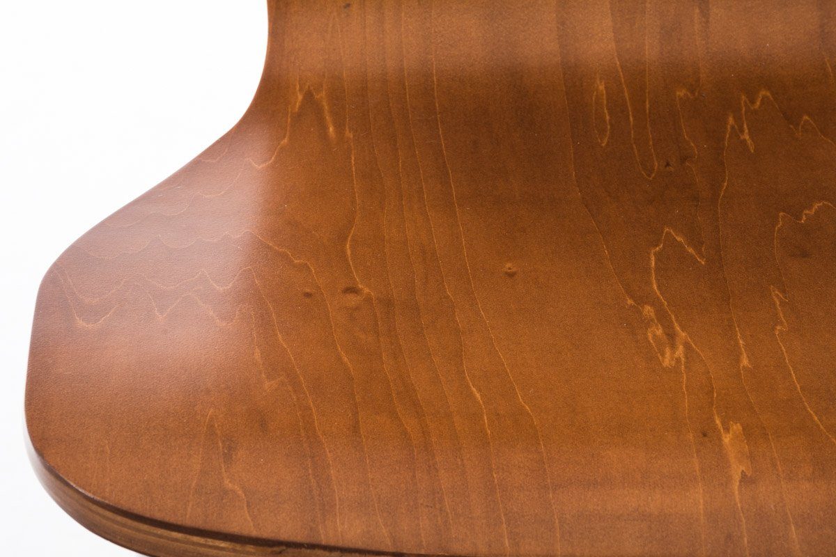 Jaron - braun Holz - chrom Messestuhl), Sitzfläche: Metall geformter Warteraumstuhl - mit Sitzfläche Besucherstuhl (Besprechungsstuhl Gestell: - TPFLiving ergonomisch Konferenzstuhl