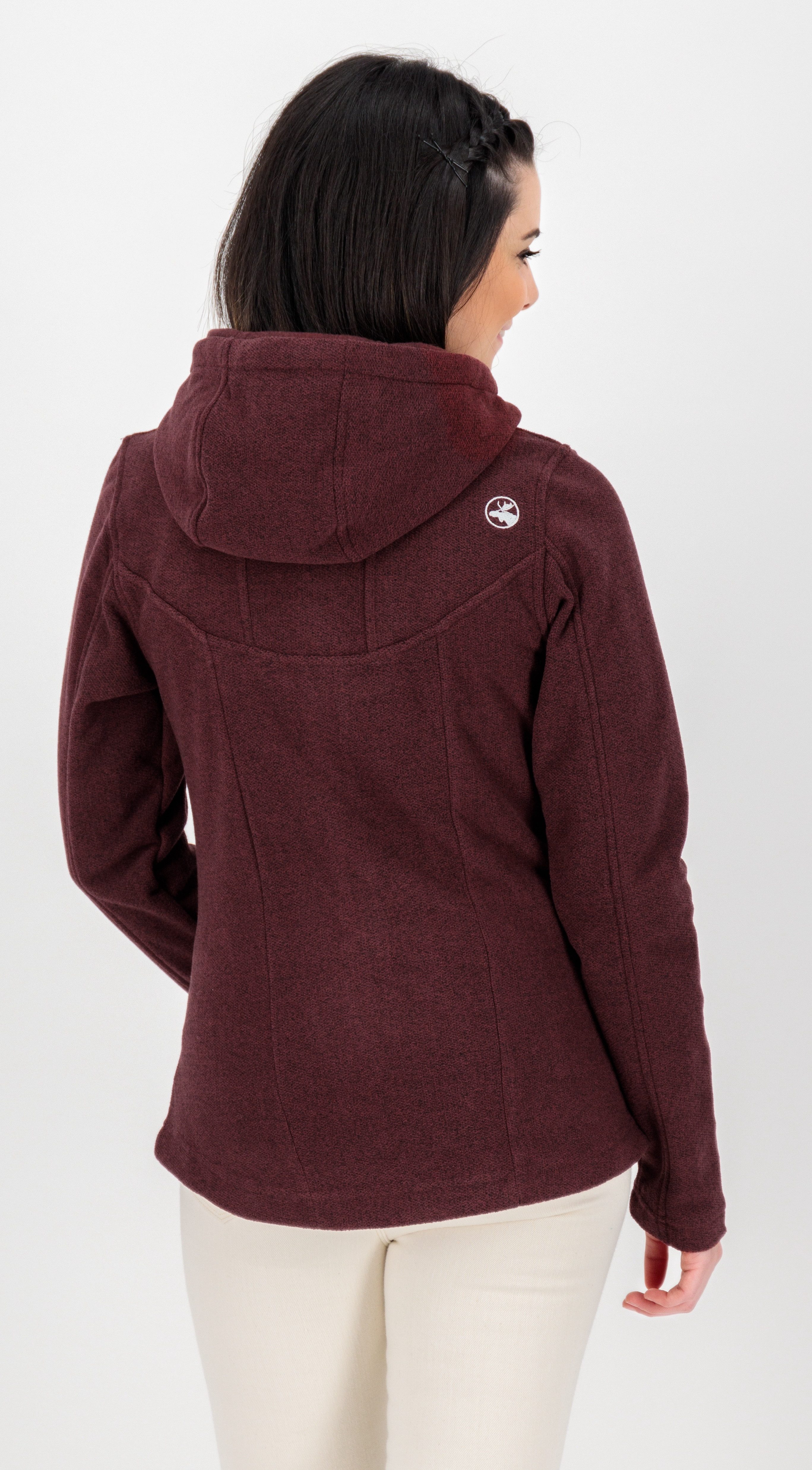 DEPROC Active Strickfleecejacke GLORY MAY CS Fleecejacke, Fleece, Mid-Layer auch in Großen Größen. mit 2-Wege-Reißverschluß