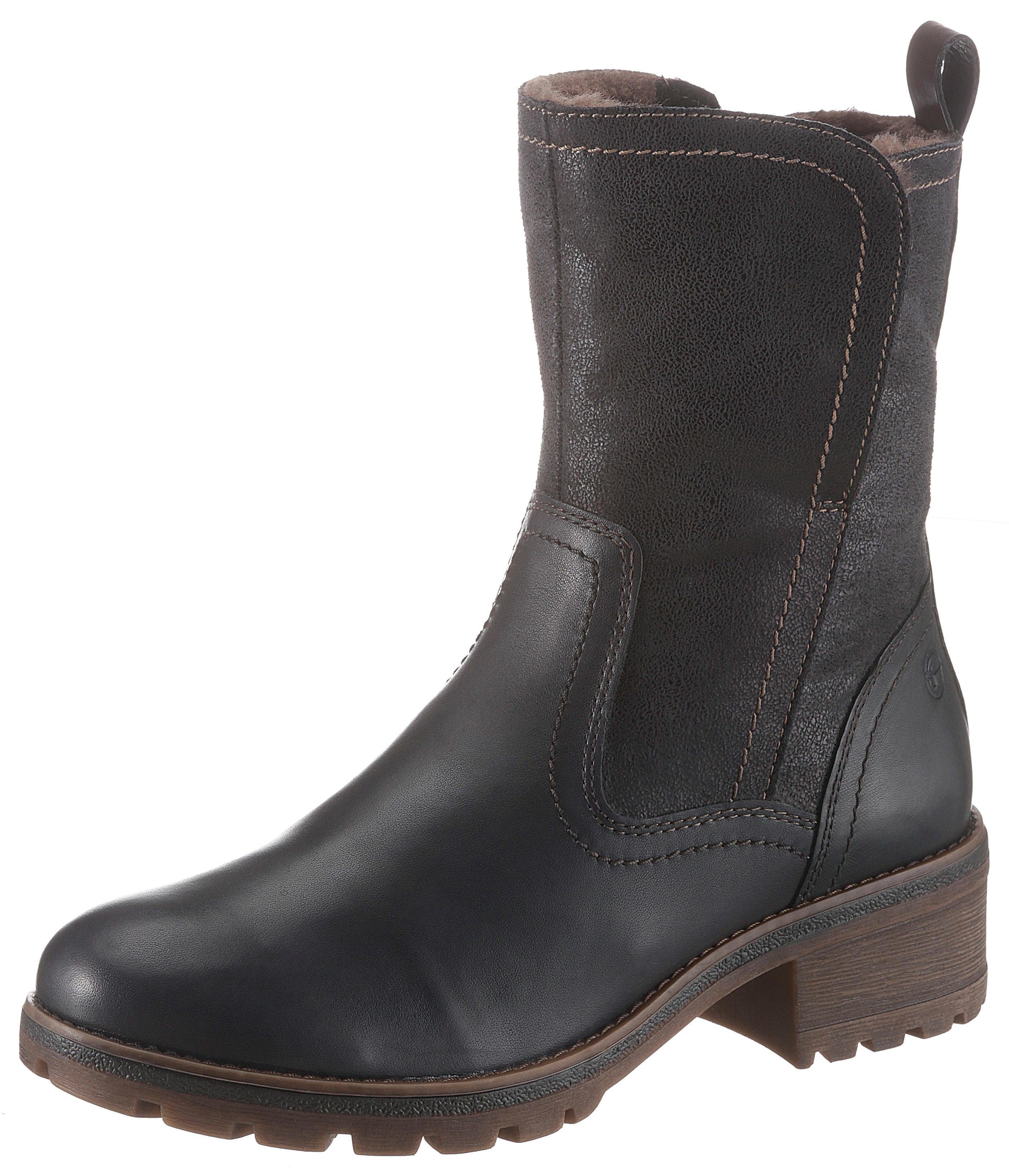 Tamaris »Natale« Winterboots mit Schaft zum Umschlagen TAMARIS Boots mit Reißverschluss & Strickbündchen in