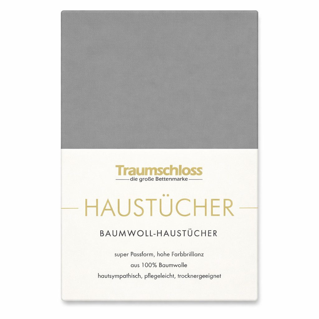 Traumschloss Betttuch Haustuch, 100% Baumwolle, Gummizug: ohne, (1 Stück), aus 100% Baumwolle, ohne Gummizug