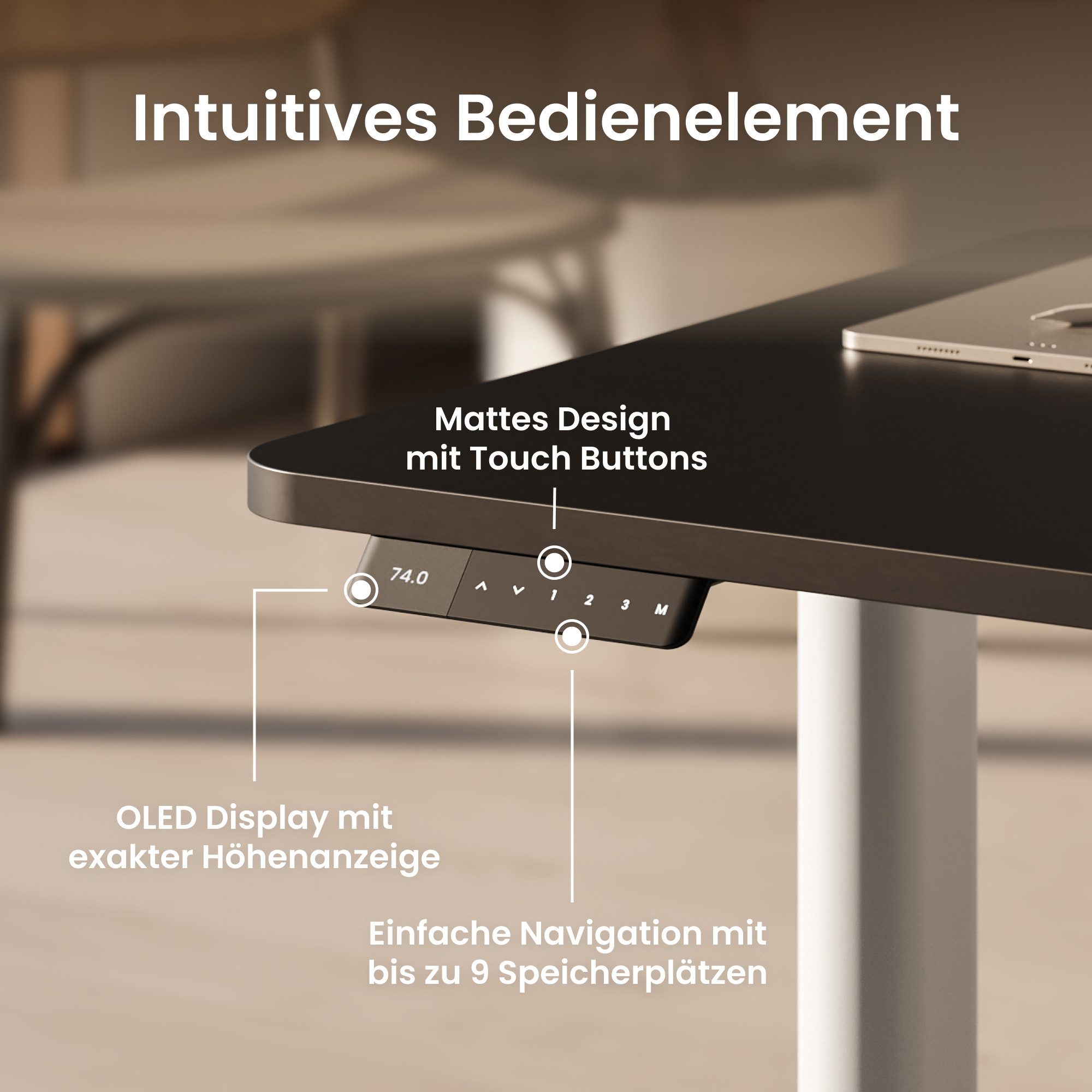 Ergotopia Schreibtisch Desktopia One (elektrisch höhenverstellbarer Schreibtisch)