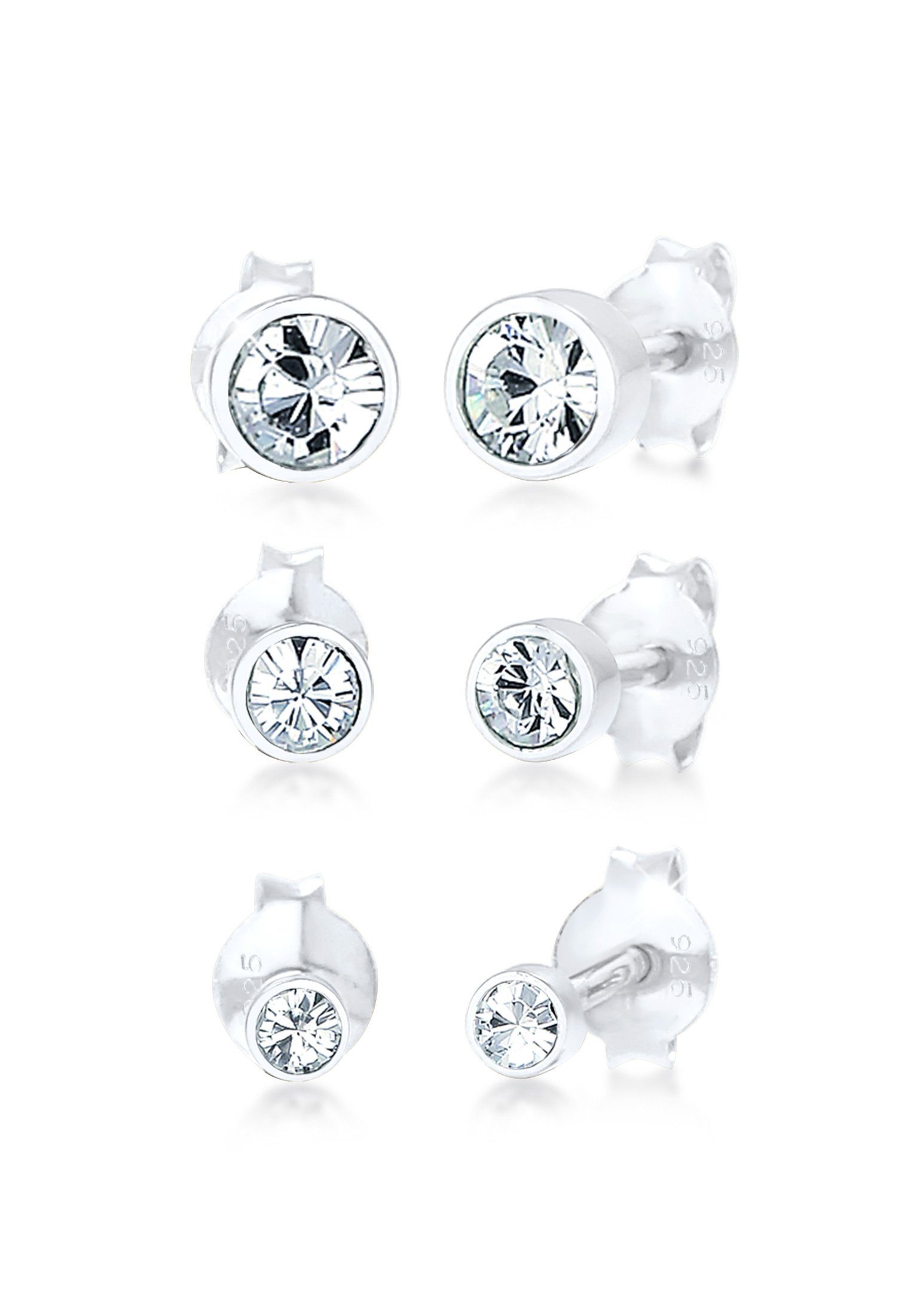Elli Ohrring-Set Stecker 925 Silber, mit Kristallen von Swarovski®