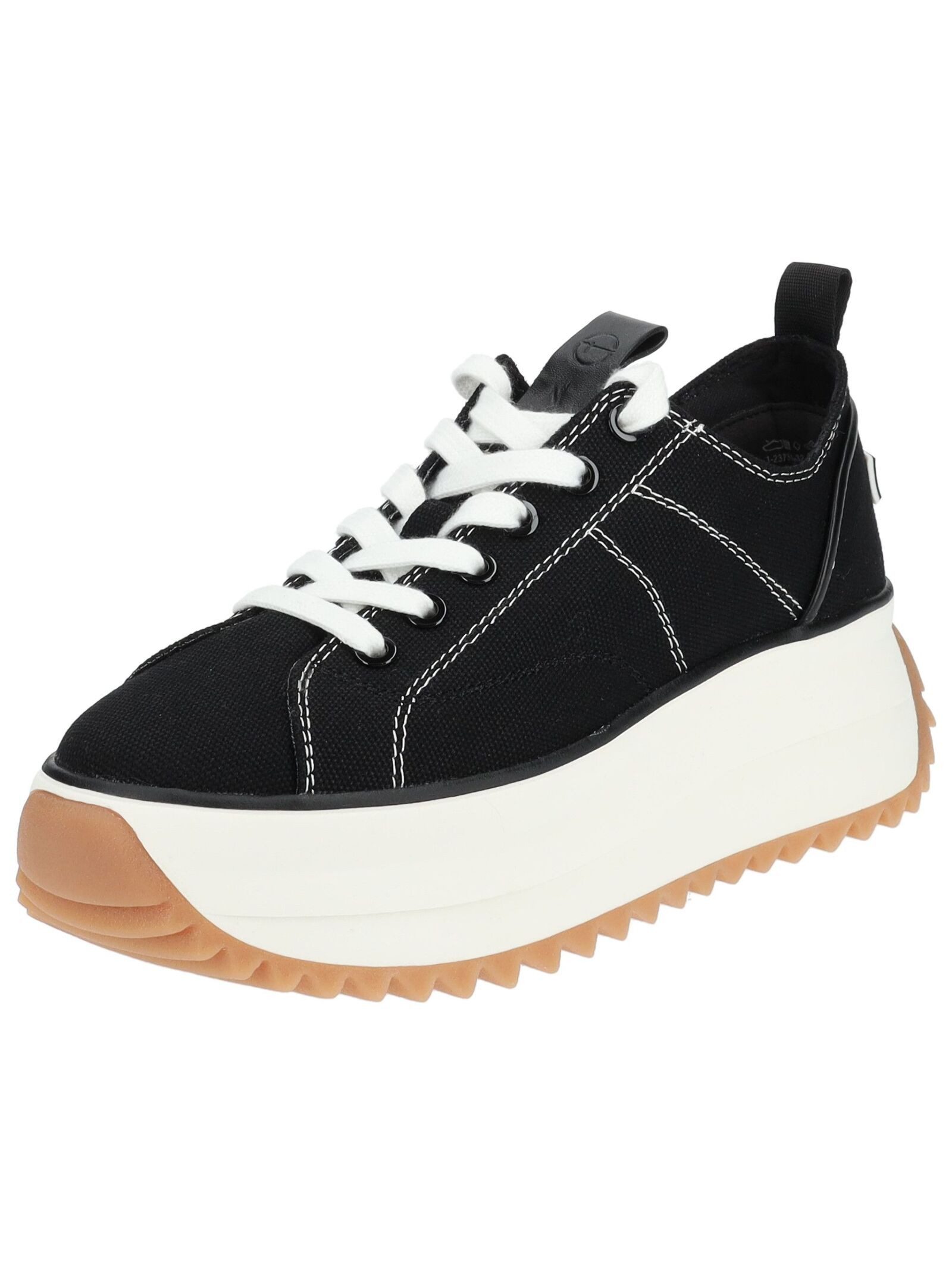 Sneaker Lederimitat/Textil . Plateausneaker