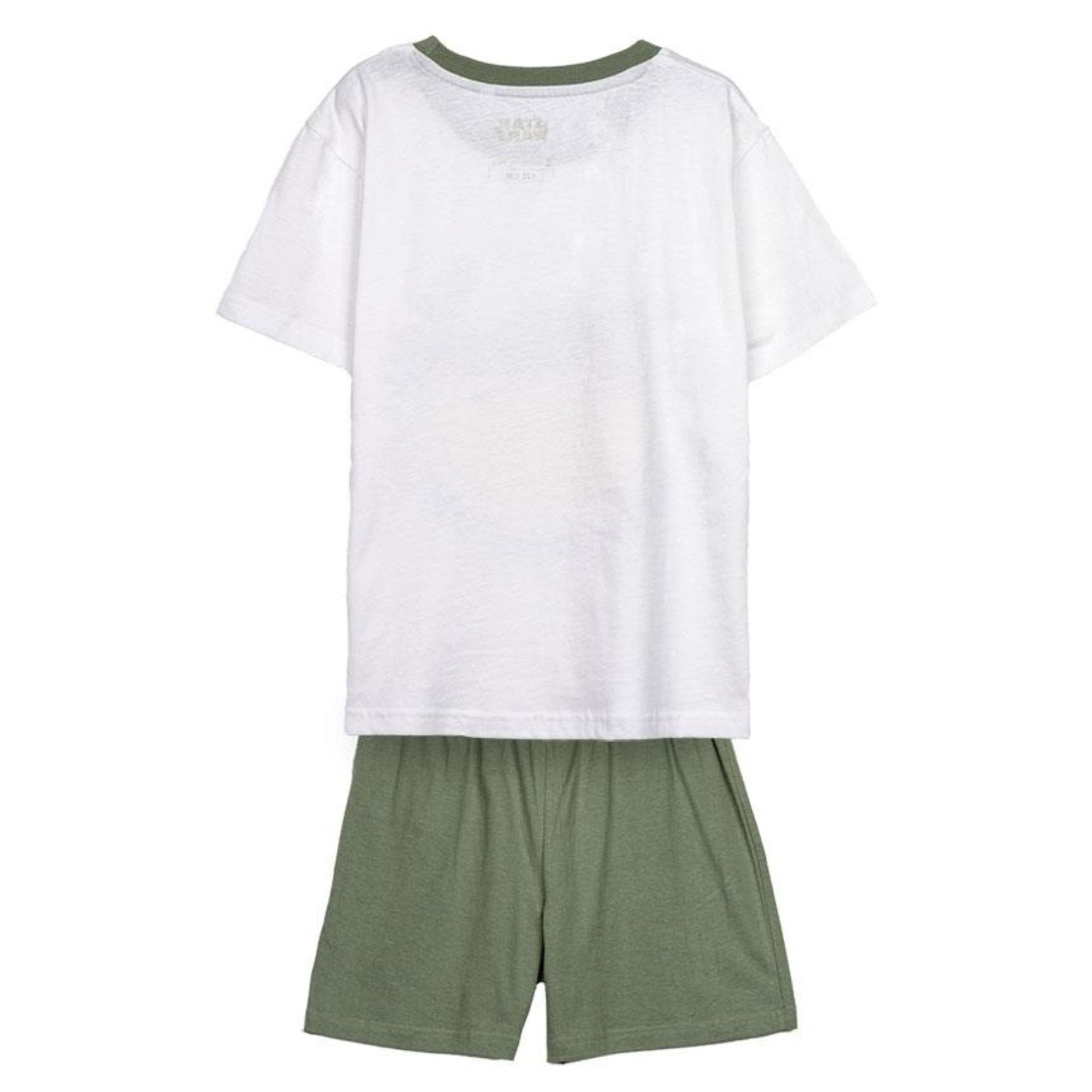 tlg) Pyjama - Star Jungen GROGU Kinder kurz (2 116-158 Set Schlafanzug Weiß-Grün Gr. Wars cm Shorty