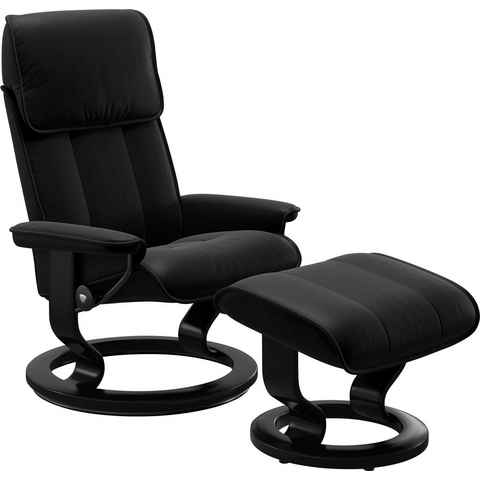 Stressless® Relaxsessel Admiral (Set, Relaxsessel inkl. Hocker), mit Classic Base, Größe M & L, Gestell Schwarz