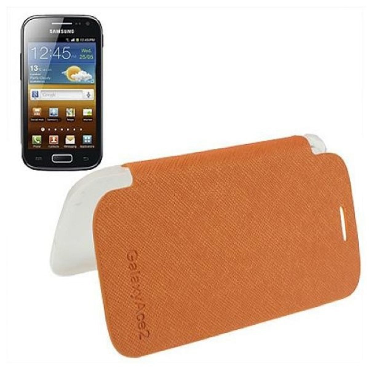König Design Handyhülle Samsung Galaxy Ace 2 i8160, Samsung Galaxy Ace 2 i8160 Handyhülle Backcover Orange