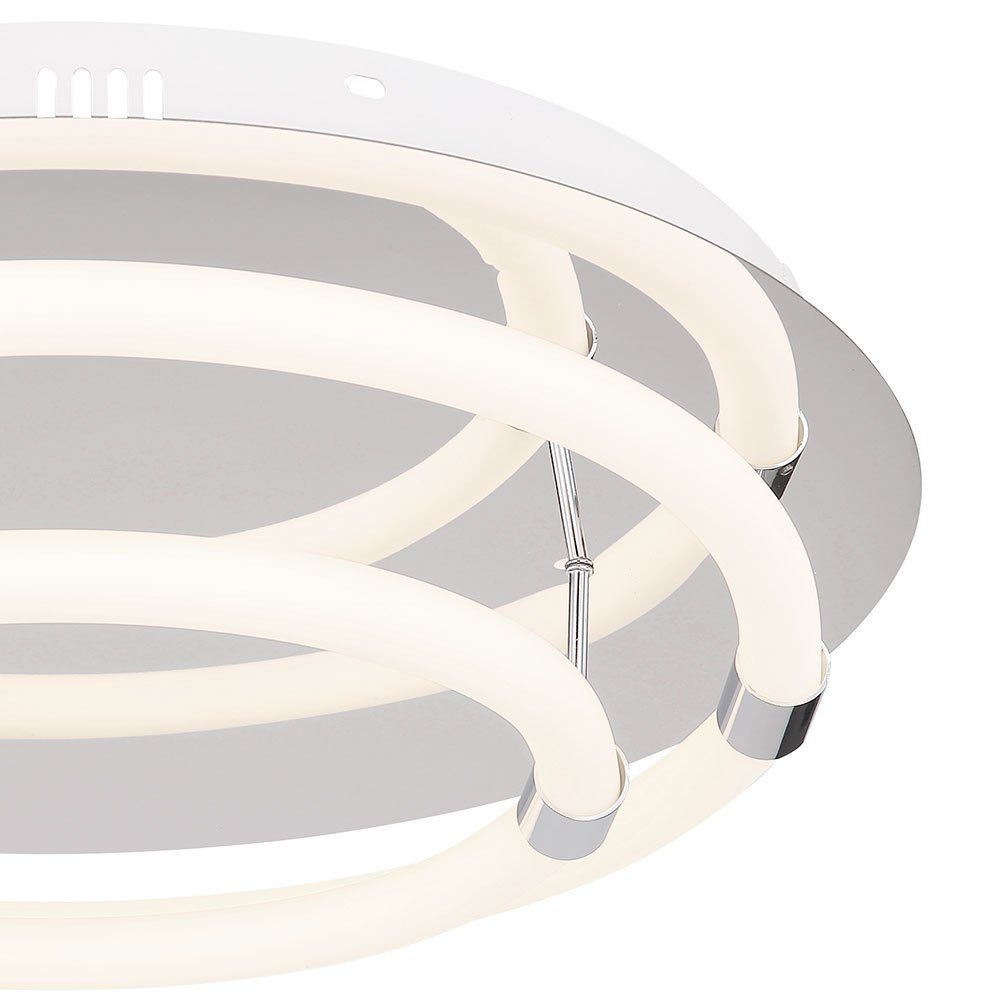 Globo LED Deckenleuchte, verbaut, Ring-Design Warmweiß, LED-Leuchtmittel Weiß LED Wohnzimmer Deckenstrahler Deckenlampe fest