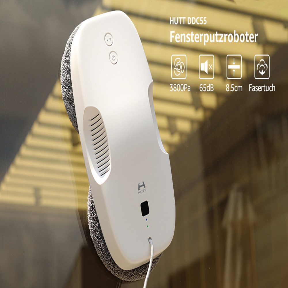 HUTT Saugroboter DDC55 Fensterputzroboter für Innenaußenfenster, Glas, Fliesen, Fensterputzroboter, Intelligente Fensterputzer