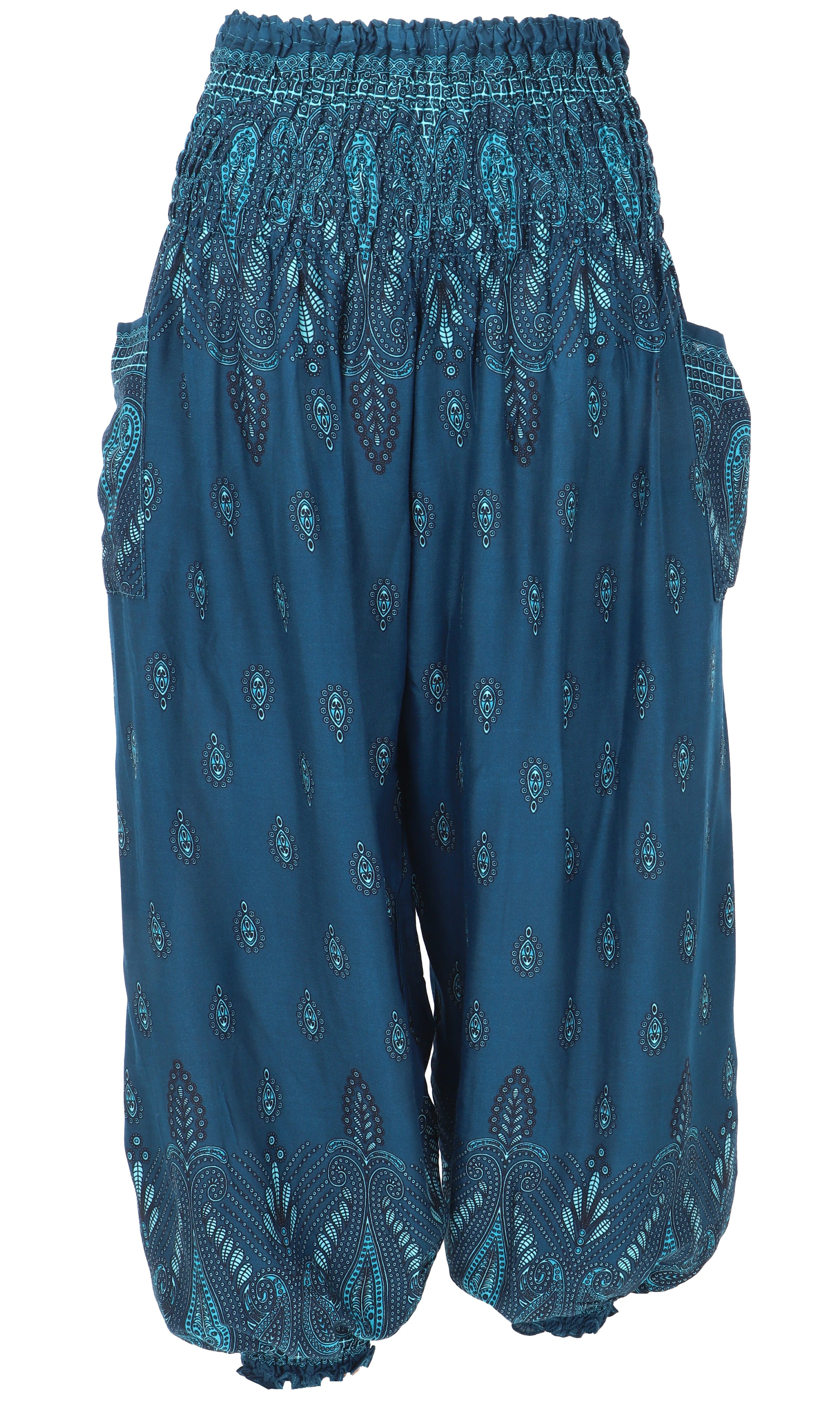 Guru-Shop Relaxhose Luftige XL Pluderhose für starke Frauen, plus.. Ethno S günstig online kaufen