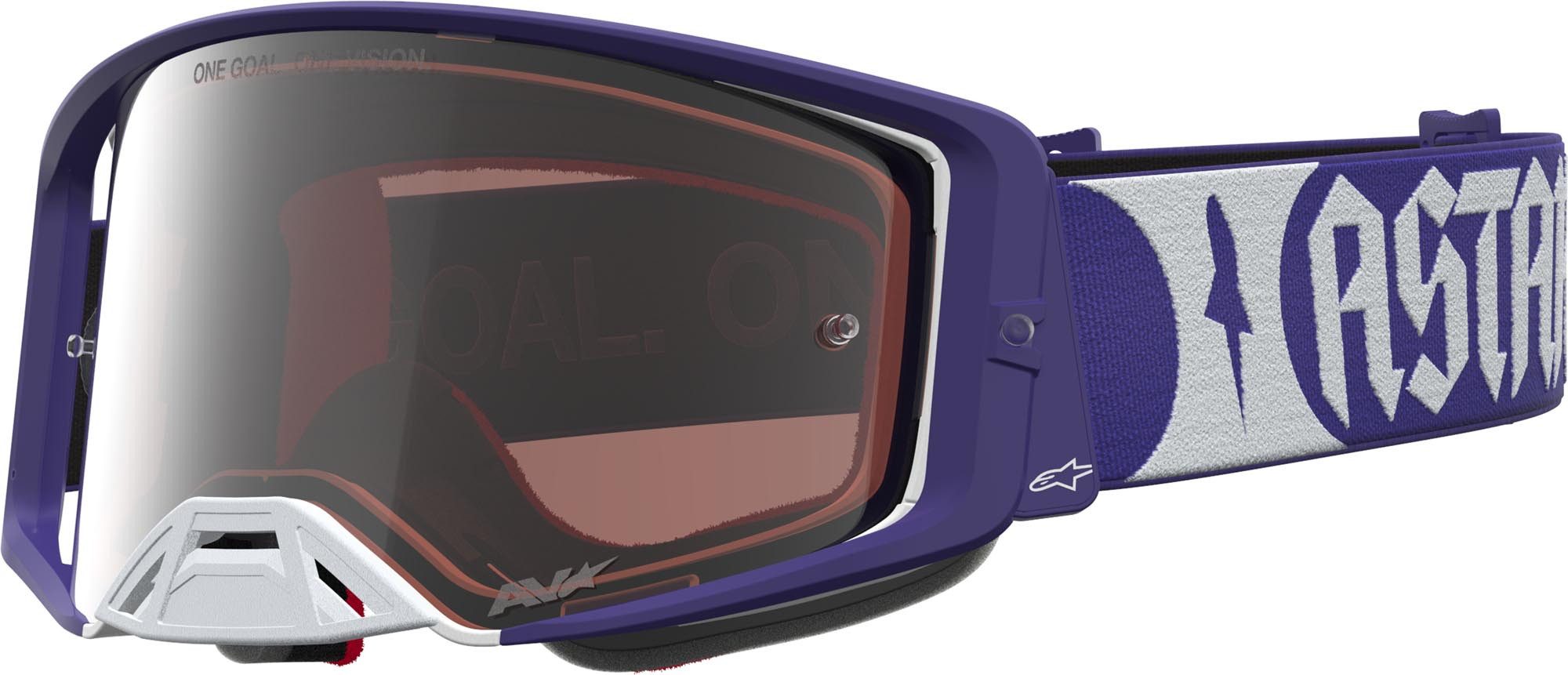 Alpinestars Motorradbrille Supertech Atrox Mirror Motocross Brille, Mit Band,Verspiegelt