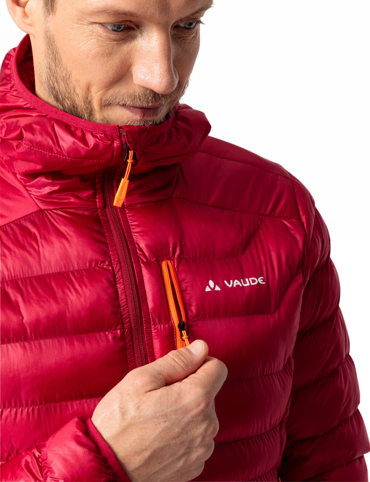 Men's (1-St) Klimaneutral Outdoorjacke red Insulation Hooded indian Batura dark Jacket kompensiert VAUDE