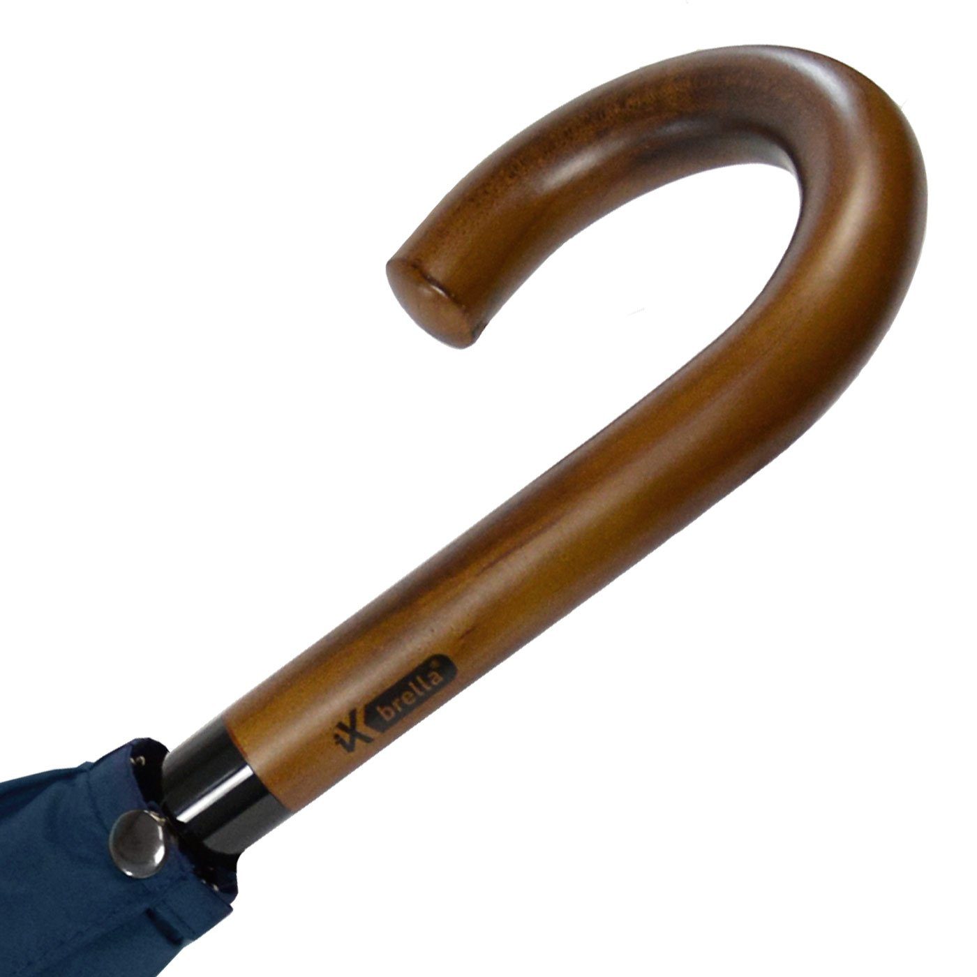 iX-brella Stockregenschirm High Quality mit Auf-Automatik und Stahlgestell, mit Echtholz-Rundhakengriff