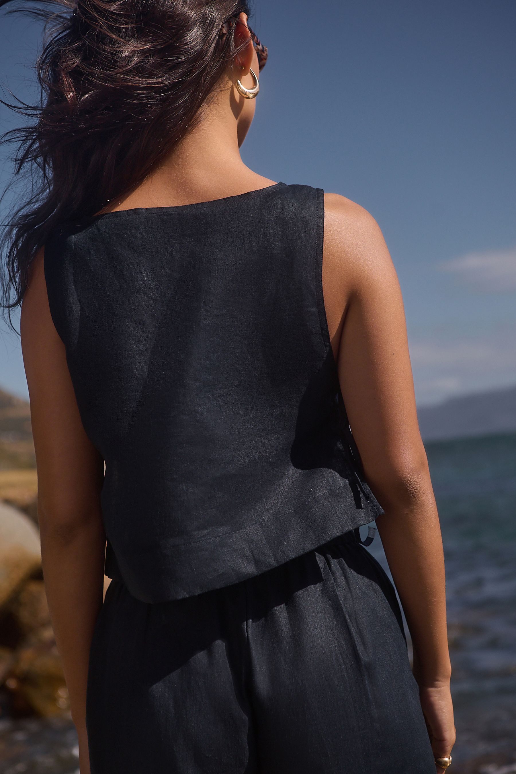Next Crop-Top Top aus 100 % Leinen günstig online kaufen