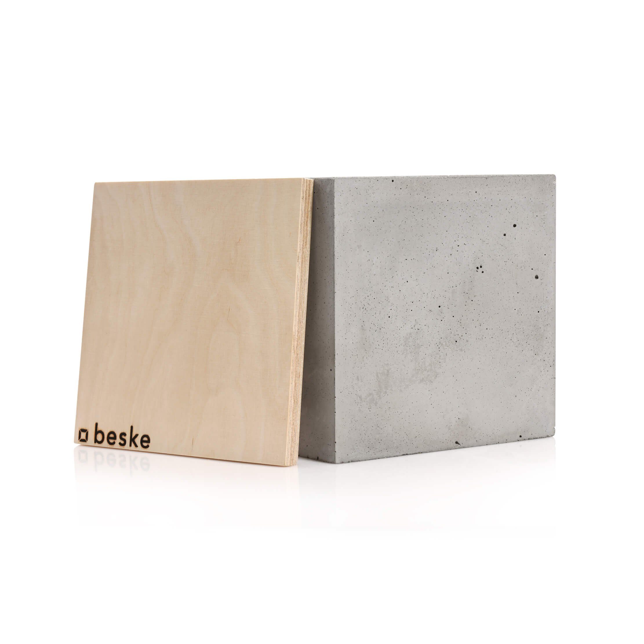 beske Outdoorkerze Betonfeuer® - Fuego mit Dauerdocht Kerzenfresser Tischfeuer (17x17x17), Wachsrecycling mit besonderem Ambiente und nachhaltigem Dauerdocht