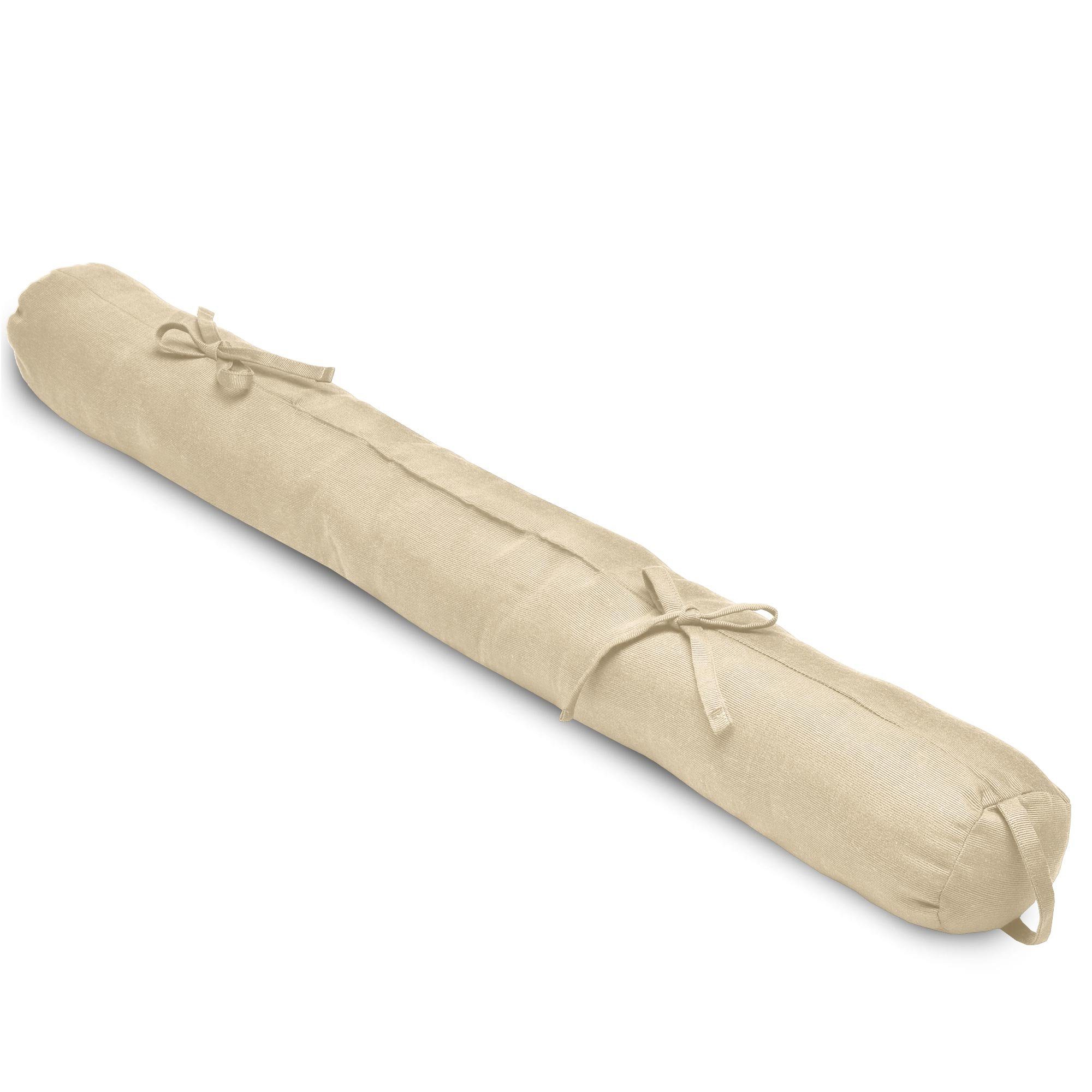 Beautissu Zugluftstopper Viento Zugluftstopper 100cm, 100x10cm, Creme, Türluftstopper Haustür Kältestopper für Türen & Fenster