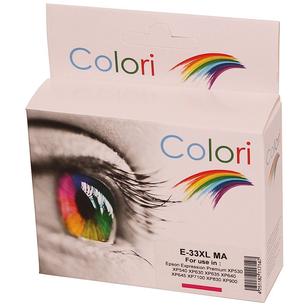 von Colori XP540 Expression (Alternativ XP530 33XL XP900 XP7100 XP640 Tintenpatrone XP630 Magenta Premium für für Epson XP635 XP830 Colori) T3363 Tintenpatrone XP645