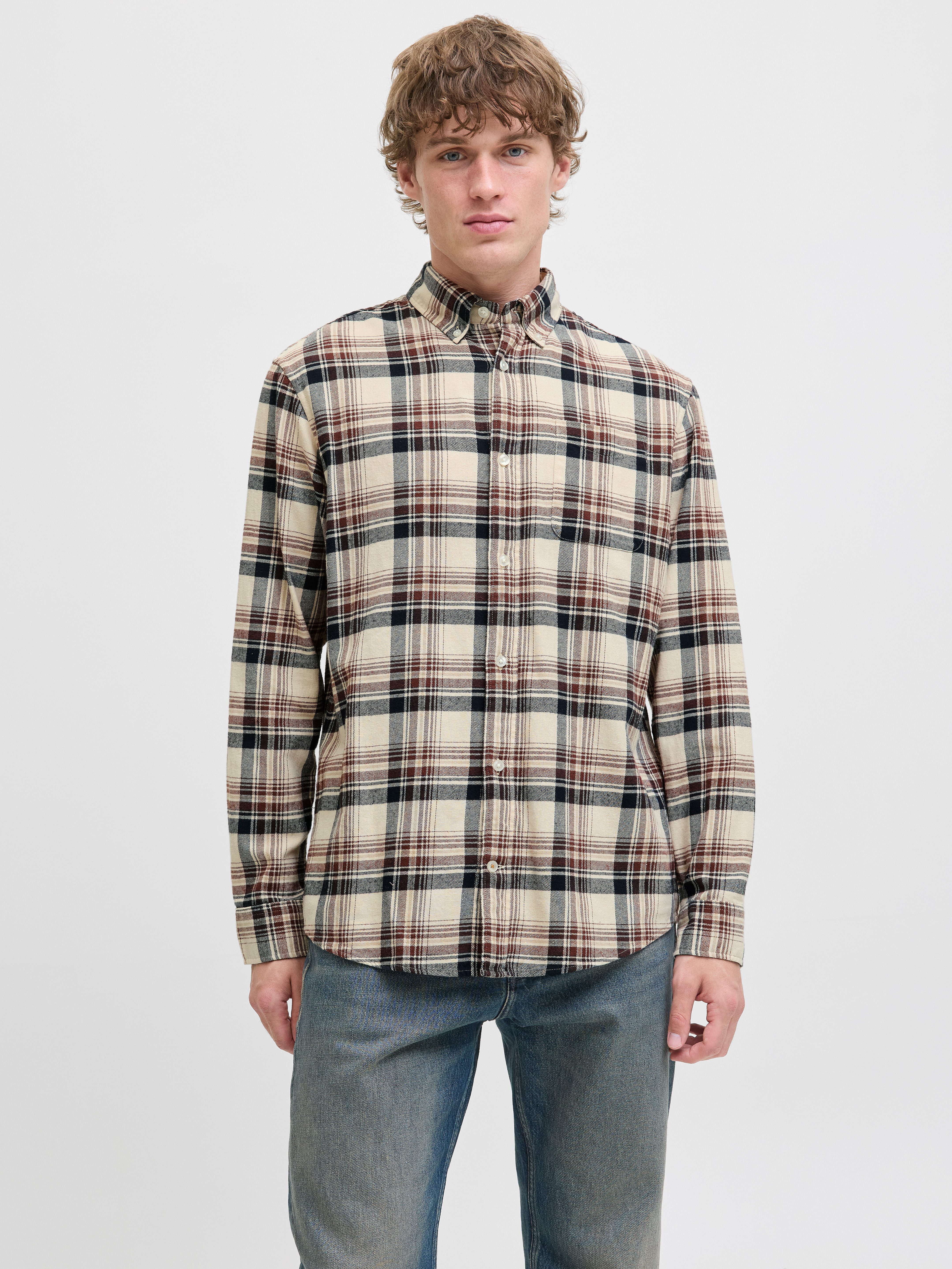 Jack & Jones Langarmhemd JJECLASSIC FLANNEL CHECK SHIRT LS SN