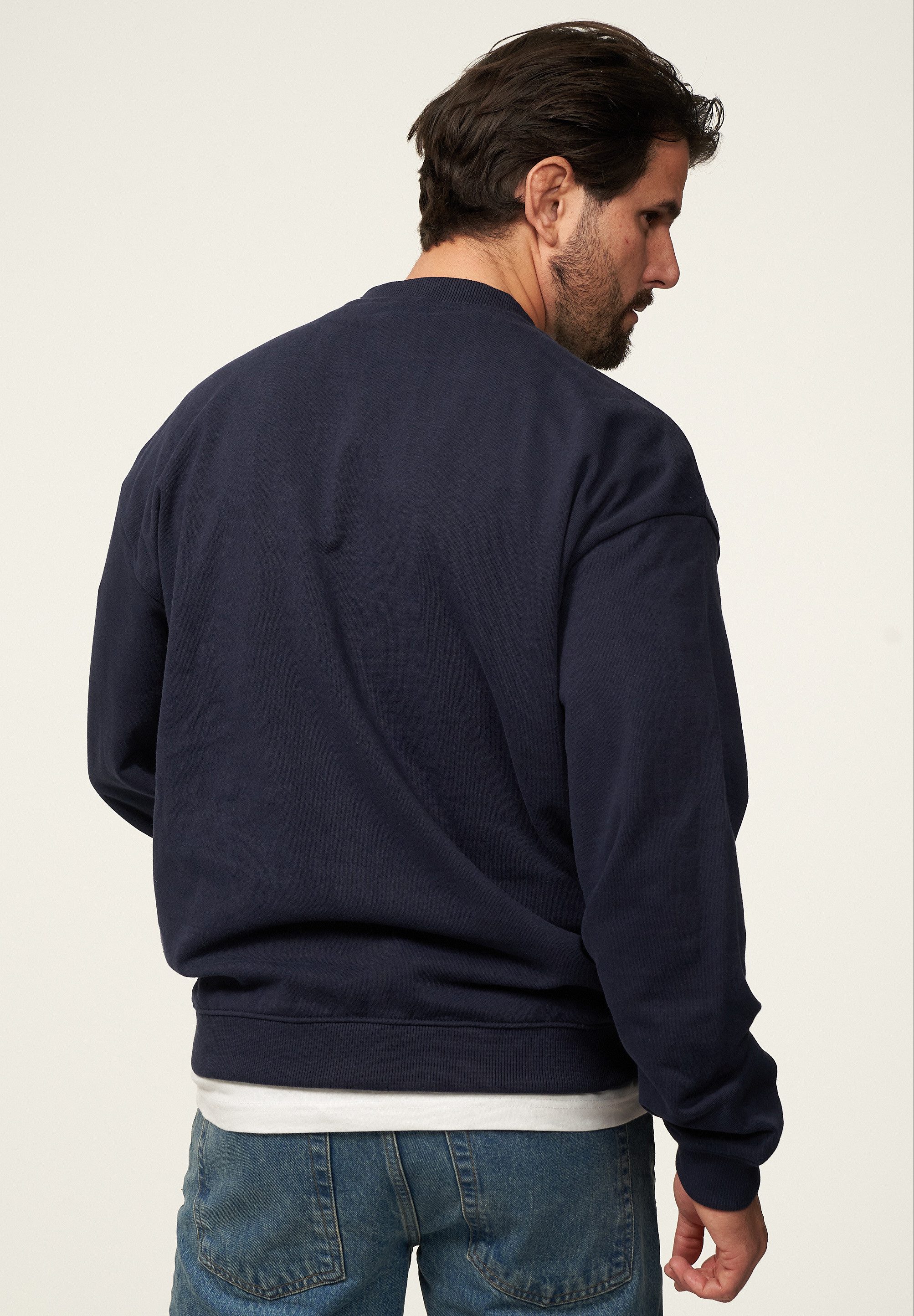 SOULSTAR Sweatshirt S2AGEO Herren Oversize Pullover mit Rundhals-Ausschnitt Crew-Neck Sweater