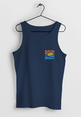 Neverless Tanktop Herren Tank-Top Logo Print Sommer Sonne Welle Strand Beach Style Muske mit Print
