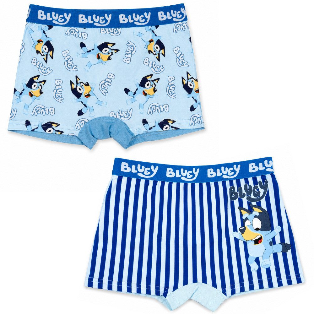 Bluey Boxershorts Bluey Jungen Boxershorts Unterhosen 2er-Pack Gr. 104–116 Baumwolle